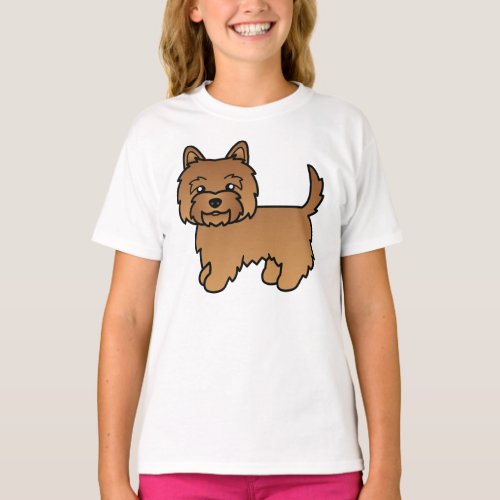 Red Cairn Terrier Cute Cartoon Dog T_Shirt