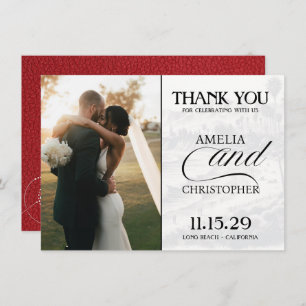 Red California Passport Thank You Card
