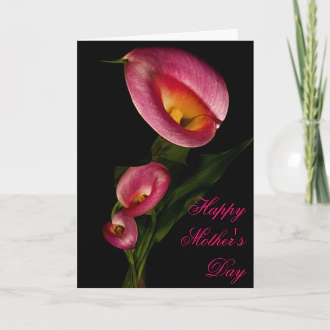 Red Calla Lilly Mother's Day Card (Front)