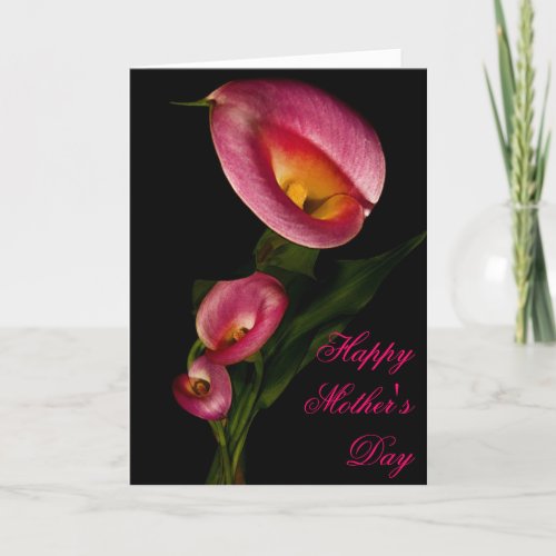 Red Calla Lilly Mothers Day Card