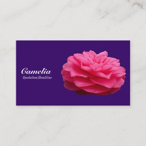 Red Camelia _ Deep Purple 330066 Business Card