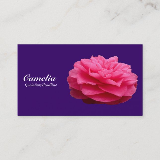 Red Camelia - Deep Purple 330066 Business Card (Front)