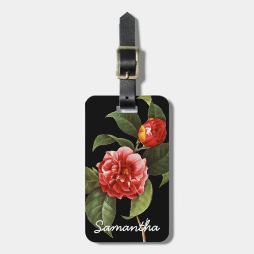 Red Camellia 1833 Luggage Tag