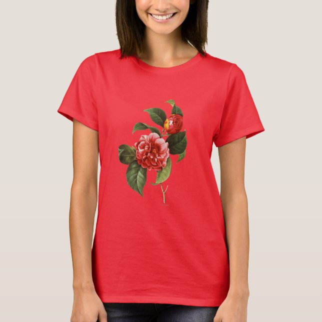 Red Camellia, 1833 T-Shirt (Front)
