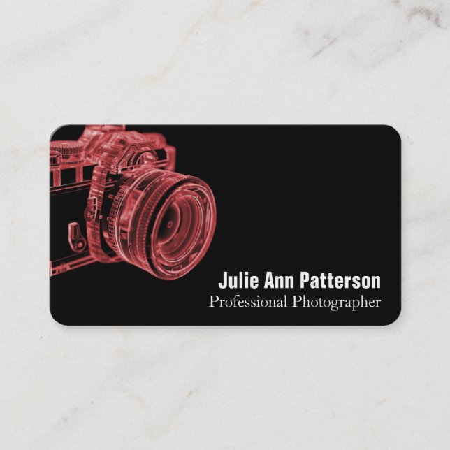 Red Camera X-Ray Photographer Business Cards (Front)
