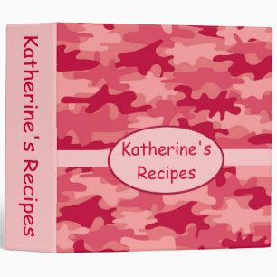 Red Camo Camouflage Custom Notebook Binder