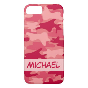 Red Camo Camouflage Name Personalized iPhone 8/7 Case