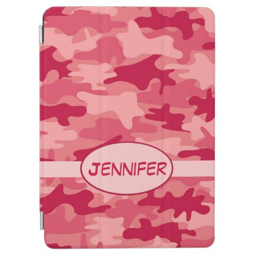 Red Camo Camouflage Name Personalized iPad Air Cover