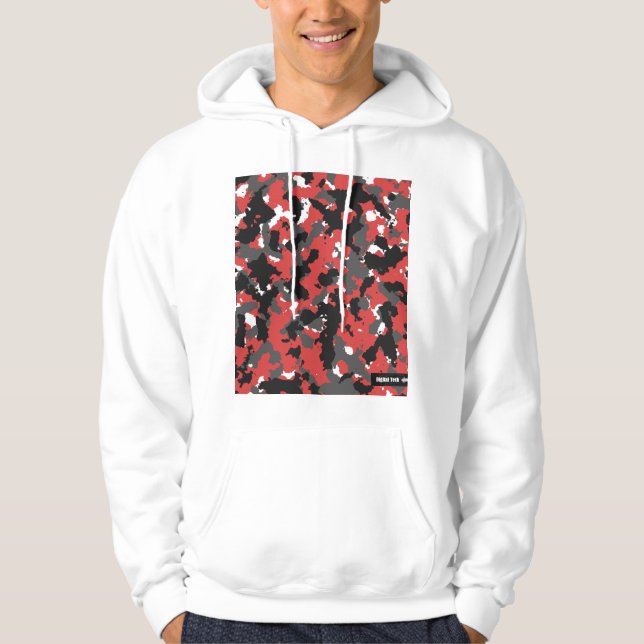 Red Camo Digital Tech Hoodie (Front)