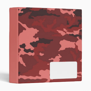 Red Camo Pattern Pink Maroon Camouflage Binder