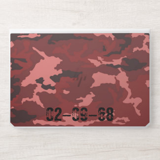Red Camo Pattern Pink Maroon Camouflage HP Laptop Skin