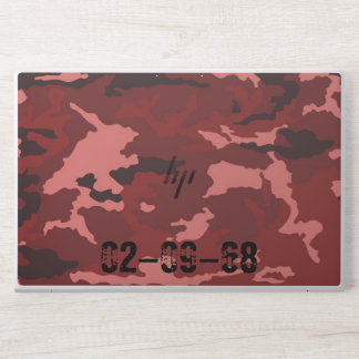 Red Camo Pattern Pink Maroon Camouflage HP Laptop Skin
