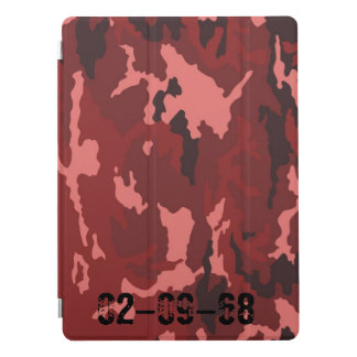 Red Camo Pattern Pink Maroon Camouflage iPad Pro Cover