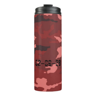 Red Camo Pattern Pink Maroon Camouflage Thermal Tumbler
