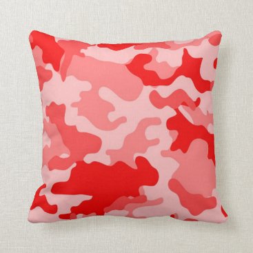 Red Camo Throw Pillow Red Camo Throw Pillow