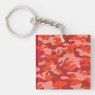 Red Camouflage Keychain