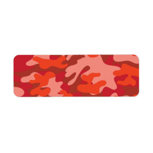 Red Camouflage Label