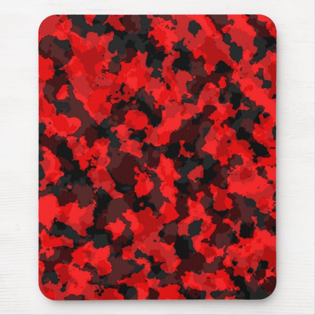 Red Camouflage Mouse Pad (Front)