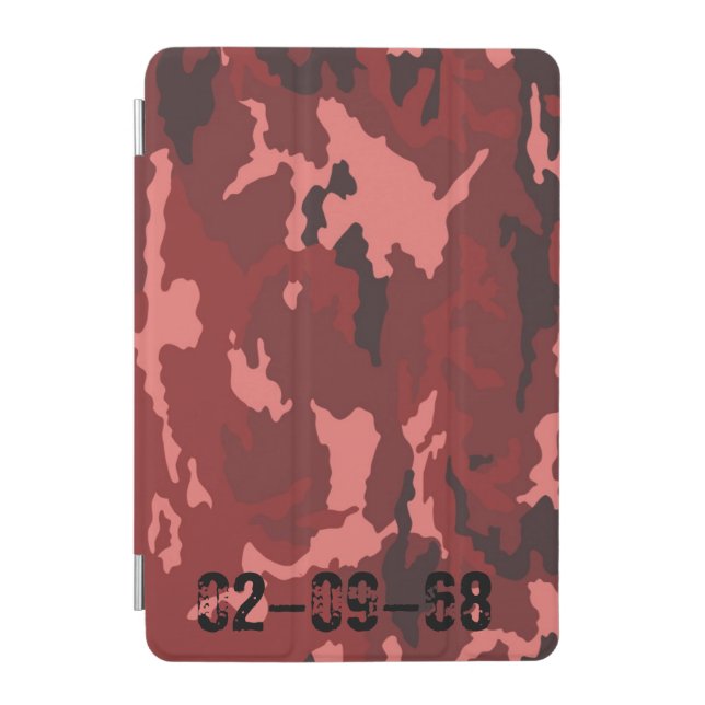 Red camouflage pattern iPad mini cover (Front)