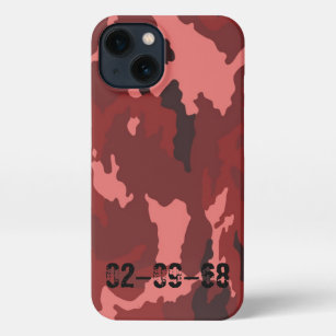 Red camouflage pattern iPhone 13 case