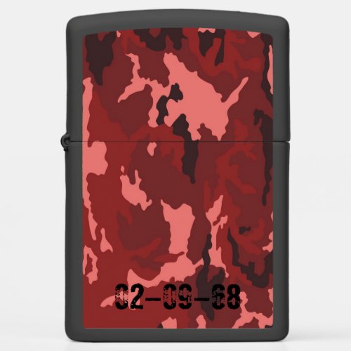 Red camouflage pattern zippo lighter