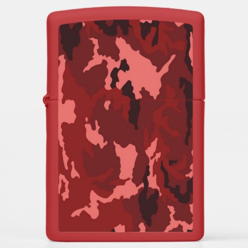 Red camouflage pattern zippo lighter