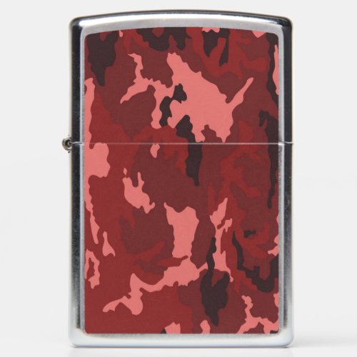 Red camouflage pattern zippo lighter