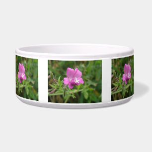 Red Campion Wildflower Dog Bowl