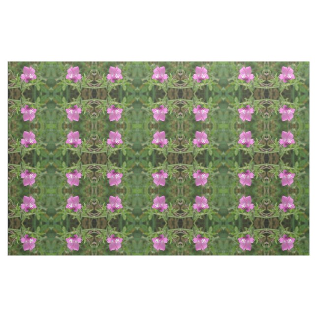 Red Campion Wuildflower Patterned Fabric (Fat Quarter)