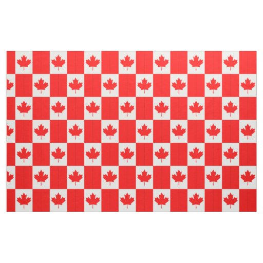 Red Canada Maple Leaf Flag Custom Fabric