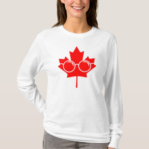 Red Canada maple plus glasses T-Shirt