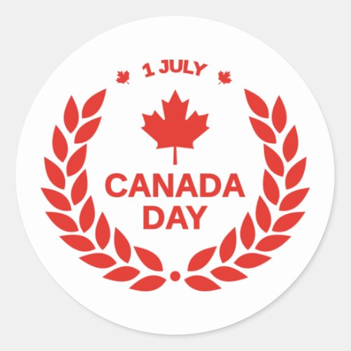 red canadian day maple leaf 1st july Sticker