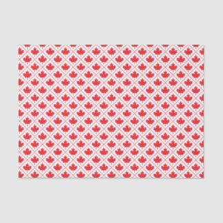 Red Canadian Flag Maple Leaf Diamond Pattern Tissue Paper