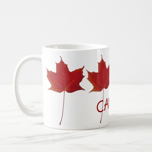 red canadian maple leaf _ Canada Coffee Mug