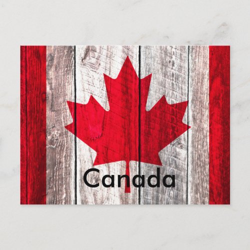 red Canadian maple leaf _ canada flag Postcard