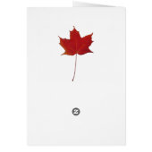 red canadian maple leaf with anthem cards (Back)