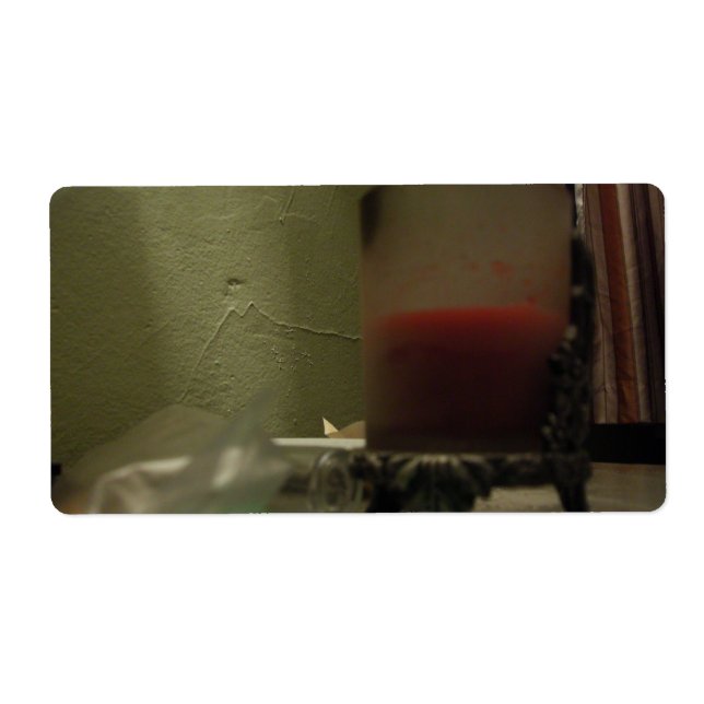 Red Candle Label (Front)