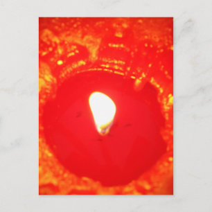 Red Candlelight, Flame , Candle, Christmas Love Holiday Postcard