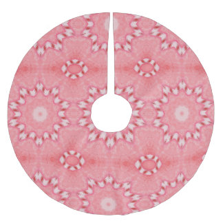 Red Candy Cane Kaleidoscope Christmas Tree Skirts