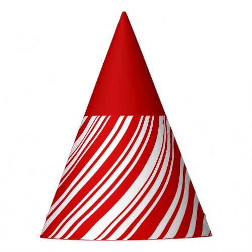 red candy cane party hat