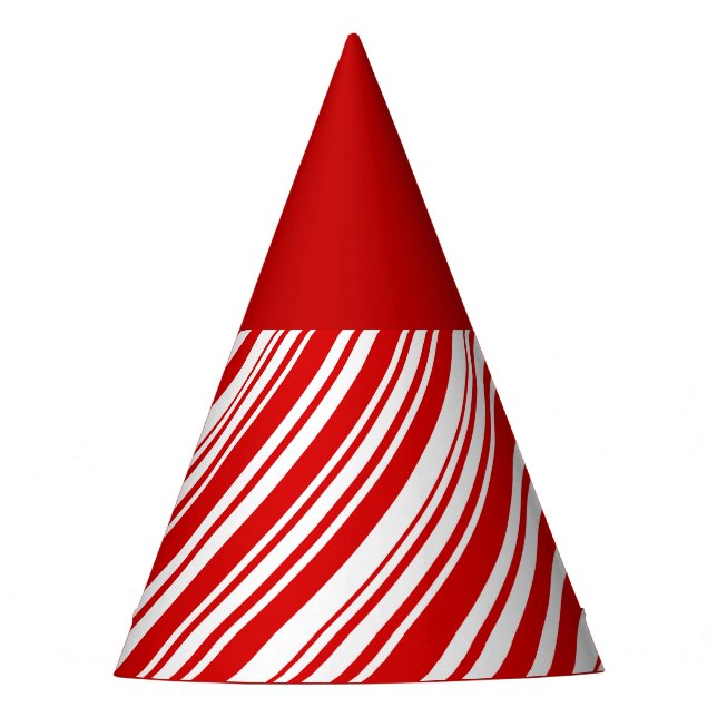red candy cane party hat (Front)