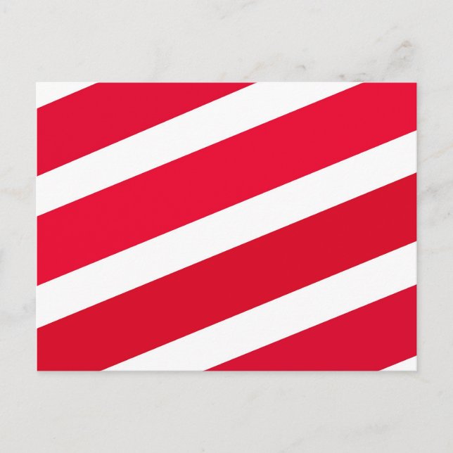 Red Candy Cane Stripes Postcard (Front)