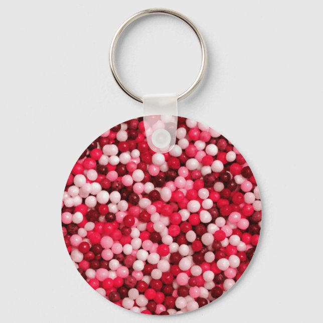 Red Candy Sprinkles Keychain (Front)