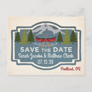 Red Canoe Save the Date Postcard