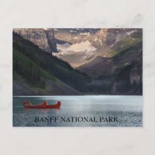 Red Canoes on Lake Louise Postcard