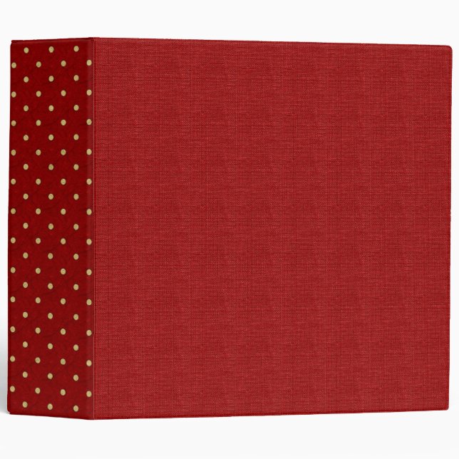 Red Canvas Look 3-ring Binder (Front/Spine)