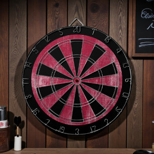 Red Canvas Wood Texture Dart Board