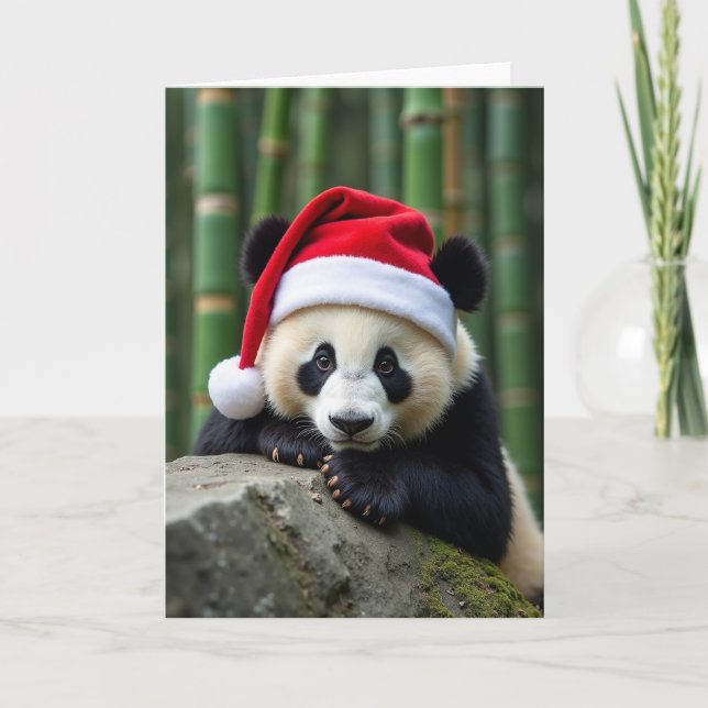 Red Cap Creature Christmas Card (Front)
