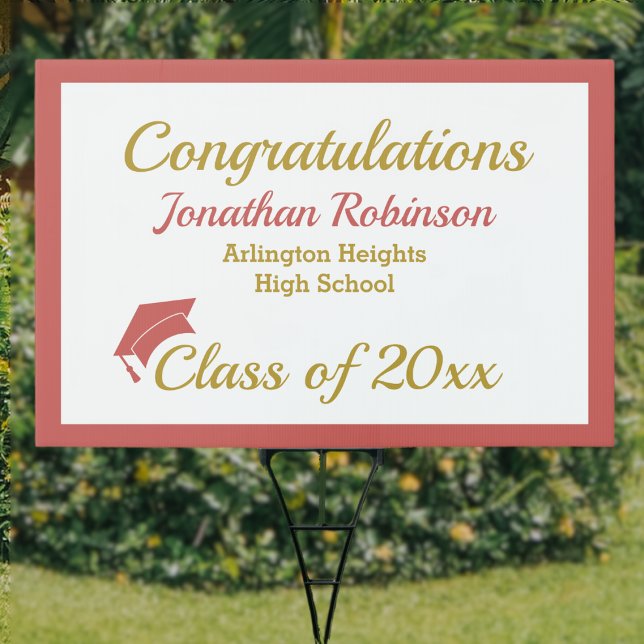 Red Cap Graduation Yard Sign (Creator Uploaded)