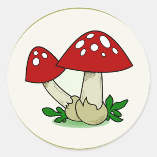 Red cap mushroom stickers